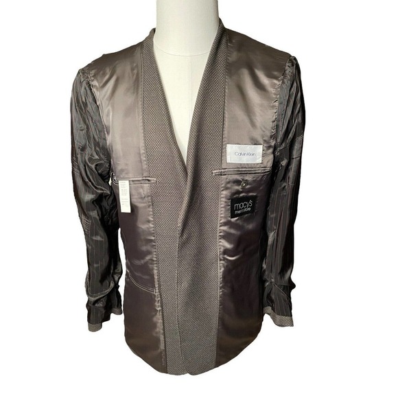 Calvin Klein Blazer Men’s 40R Brown Two Button Sport Coat Jacket Dual Vent - Picture 10 of 12